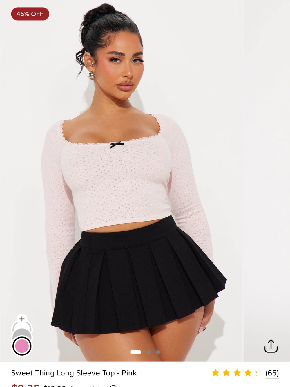 Sweet Thing Long Sleeve Top - Pink